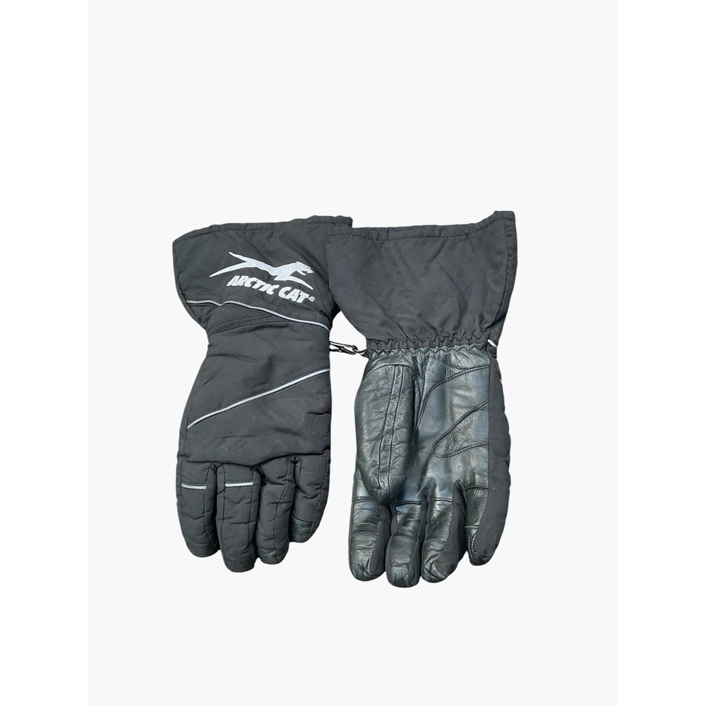 Arctic Cat ArctiWear Snowmobile Gloves Black Insulated Size M Leath Palm